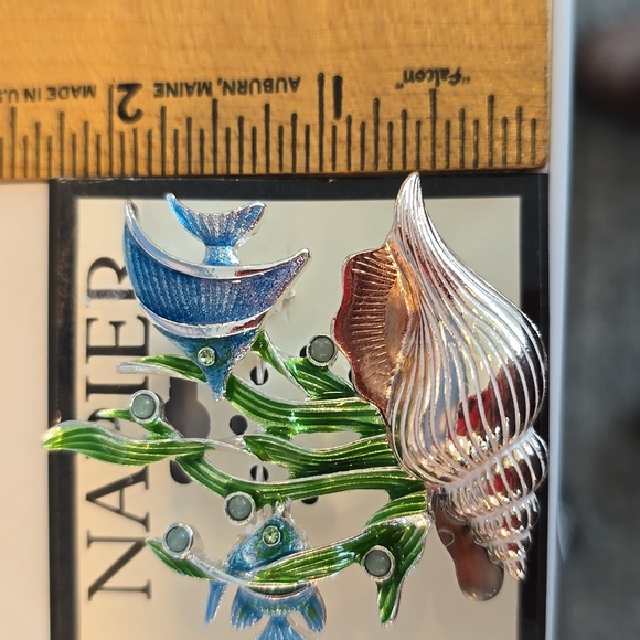 NAPIER BRAND BEAUTIFUL TROPICAL SCENE FASHION JEWELRY PIN/BROOCH - Picture 11 of 12